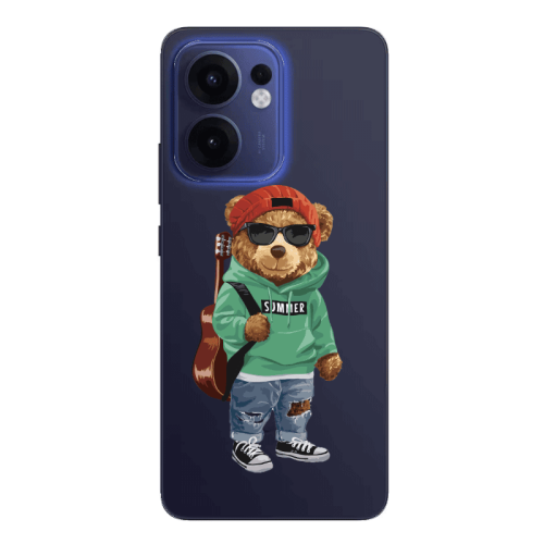 Oppo Reno 13 F Summer Tedy Transparent Silicone TPU Θήκη